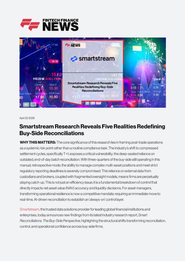 News - Fintechfinance - Buy-side Reconciliations